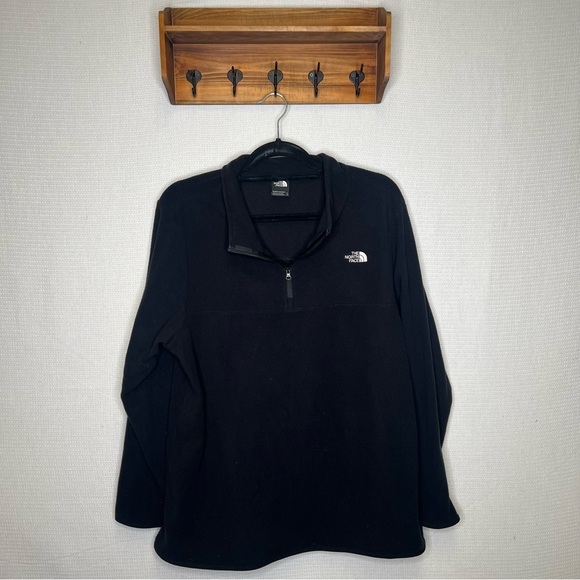 The North Face |‎ Fleece Pullover Quarter Zip 1X Woman's Black - Picture 1 of 6